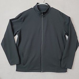 Lands' End Black Full Zip Lightweight Jacket Women's Size XL Activewear EUC